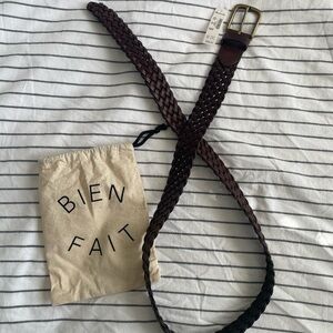 Madewell Dark Brown Braided Leather Belt